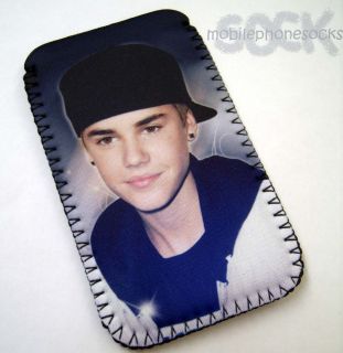 Justin Bieber Universal Neeoprene mobile phone ,pouch, case sock