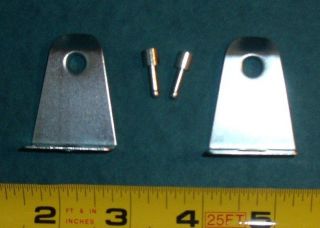 pair 2 WOOD BLIND Metal HOLD DOWN BRACKETS + Zinc BOTTOM PINS for 