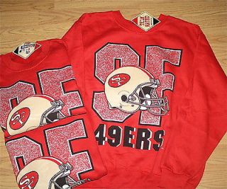 Vintage San Francisco 49ers crewneck sweatshirt NWT 90s Montana Rice 