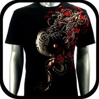 Artful Couture T Shirt Tattoo Dragon Rock AB54 Sz M L XL XXL Graffiti 