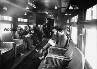 buffet library car on overland limited train 1910 photo time