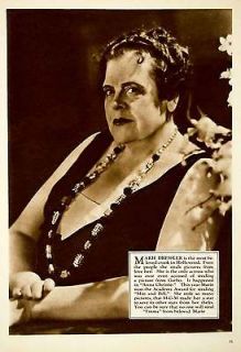 1932 Rotogravure Portrait Marie Dressler Anna Christie Emma Actress 