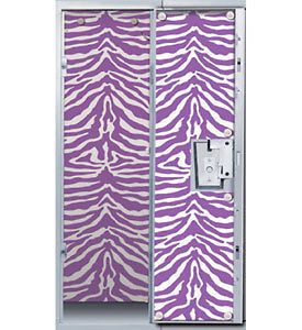 purple zebra animal print locker decor wallpaper 
