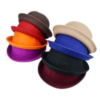 Retro Style Wool New Gallant Women Cute Trendy Bowler Derby Hat Cloche 