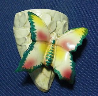   OF HOLLAND ART DECO BUTTERFLY WALL POCKET, EXQUISITE & RARE, 1930