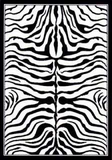 Animal Prints Zebra Area Rug 3 10 x 5 7 Black And White Carpet