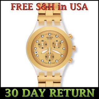   Unisex Full blooded Gold Plated Stainless Steel Chronograph Wat
