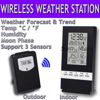 Wireless Weather Station Indoor Outdoor Temperature Thermometer 