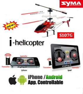 Syma S107G i Copter iphone HTC controlled helicopter 3.5 ch Gyro UK