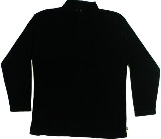 Alpine Design Mens Partial Zip Fleece Jacket Size Large, Black