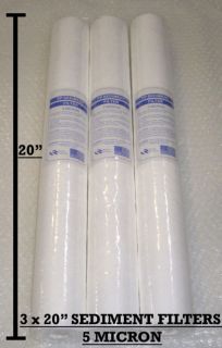 20 sediment particle water filters 5 micron 3 pack same