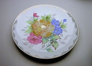 estate vintage MADE IN JAPAN coralene decorated floral wall plate BIN