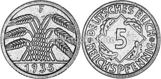 Germany, Weimar Republic 5 Reichspfennig