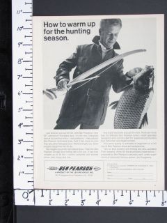 1969 BEN PEARSON New Waterproof Fiberglass Fishing Bow magazine Ad 