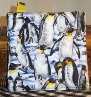 Newly listed Penguin Lovers Bird Life Like Fabric Pot Holder New