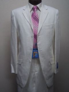 mens sb white linen dress suit size 46s new suits