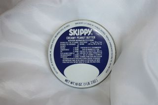Vintage Metal Skippy Creamy Peanut Butter Jar Lid
