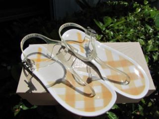 burberry shoes sandals flip flops jellys white willow
