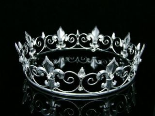 full king s crown wedding party crystal tiara 9373 one