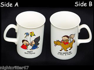 Japan Animation Anime Cartoon Cow & Piper Coffee Cup Kite Flying Mug 