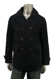 polo ralph lauren rugby waxed canvas pea coat new $ 328