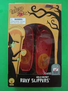 HALLOWEEN WIZARD OF OZ SHOES GLITTER RUBY SLIPPERS LARGE NEW