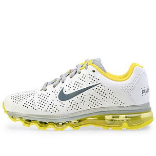 Womens Nike Air Max + 2011 LEA White/Yellow 456326 101 Sizes 6 10