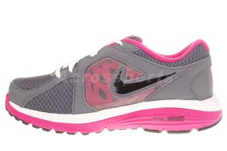 Nike Dual Fusion Run GS Grey Pink Youth Girls Running Shoes 525593 002