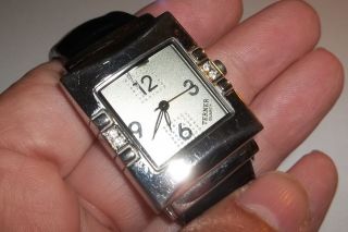 terner black cuff bracelet quartz watch  7
