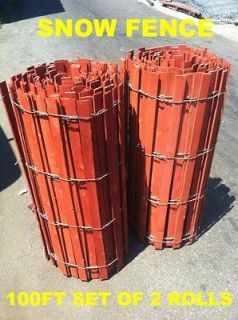 100ft set of 2 rolls snow fence 4ft height time