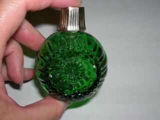 Vintage Avon Green Christmas Ornament Empty Perfume Bottle p93