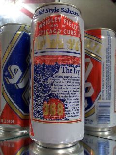 16 OZ OLD STYLE CHICAGO CUBS WRIGLEY FIELD THE IVY BASEBALL OLD BEER 