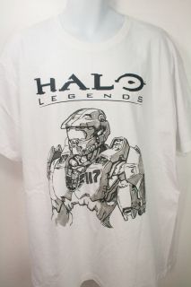 men white and black tee shirt halo legends xbox 360