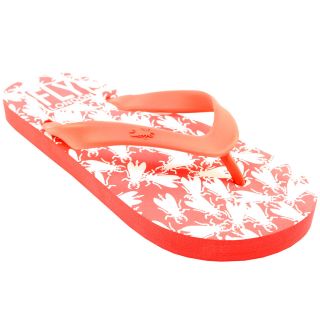 WOMENS FLY LONDON RED RIDDLE FLAT FLIP FLOP SANDALS TOE POST LADIES 