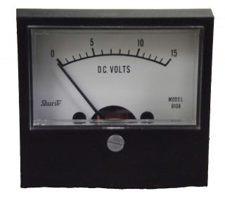 Shurite Model # 850 Panel Meter 0 15 DC Volts Part # 8108ZBP New OEM 
