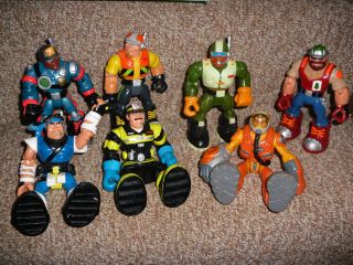 lot of 7 mattel rescue heroes action figures 