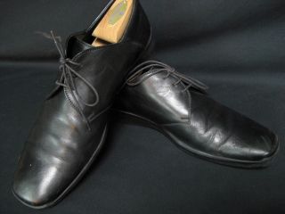 ermenegildo zegna black leather mens oxford shoes size 9 5