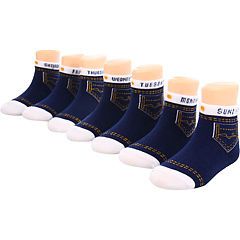 For All Mankind Kids Boys Infant Socks in a Box 7 Pairs Size 0 9 