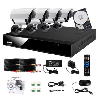 Channel DVR with 500GB HD Security System &4 Night Vision Outdoor 
