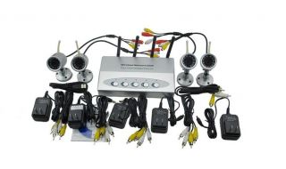   Night Vision Outdoor Waterproof 4 Cameras DVR Receiver System