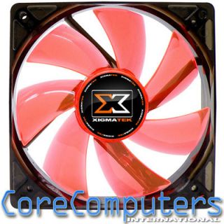 Xigmatek Black 120mm Fan w Orange LED 1500rpm PC Case