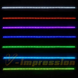 Color 24 48 SMD RGB LED Scanner Bar Lower Bumper Grille Light Kit 