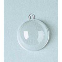 140mm Clear Plastic Fillable Ornament Ball Lot of 2