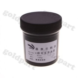 PCB UV Curing Paint Ink for Character Labels Blue 100g