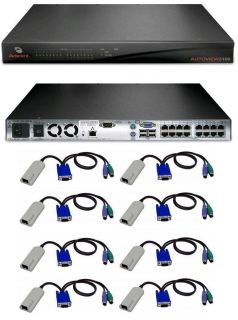 Avocent AUTOVIEW 3100 16 port KVM over IP Switch TESTED 8 X AVRIQ PS2 