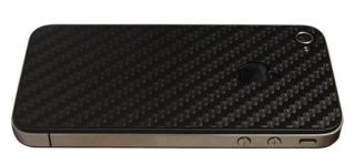 Back Carbon Fiber Skin Sticker 3D Protector for iPhone 4S and iPhone 4 