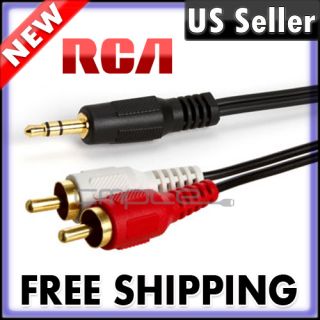 ft 3 5mm Mini Plug to 2 RCA Male Stereo Audio Cable
