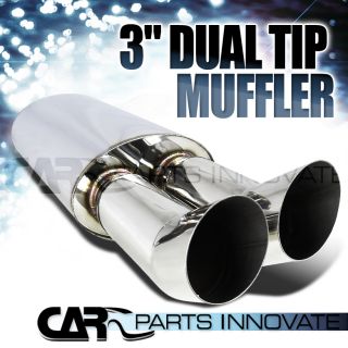 OUTLET DTM DUAL TILT SLANT TIP MUFFLER EXHAUST w/ 2.5 INLET