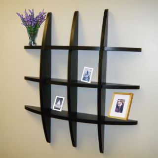 30 Espresso Lexington Globe Shelf Cross Shelves Wall Display Shelving 