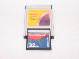 SanDisk 32MB PCMCIA ATA Flash Memory Card GPS Janome